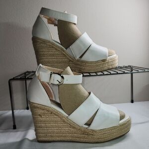 Catherine Malandrino White Espadrille Wedges
